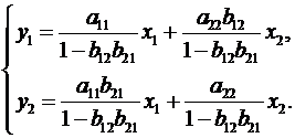 Структурная и приведенная формы модели системы эконометрических уравнений