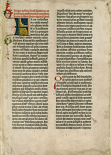 Страница из Латинской Библии 1455 г